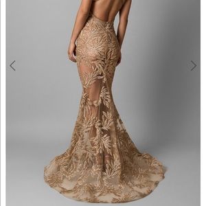 Nadine Merabi Stella Gold Dress